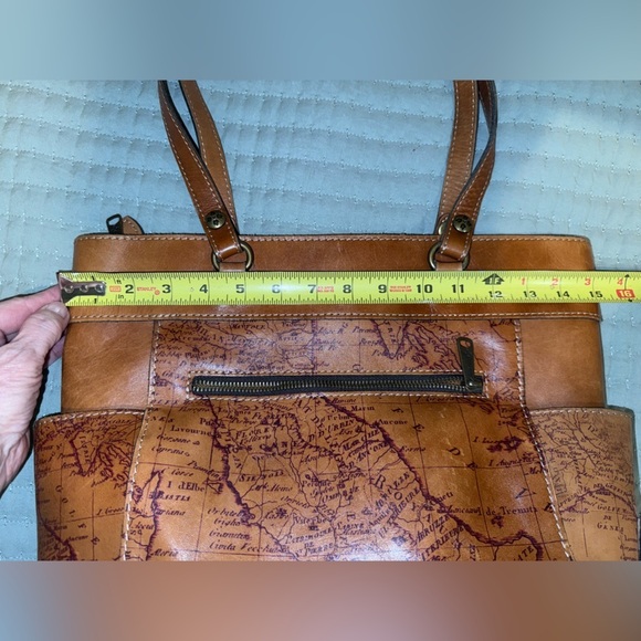 Patricia Nash Leather Bolsena Riot Rust Signature Map Purse GUC. slight wear. - Picture 11 of 15